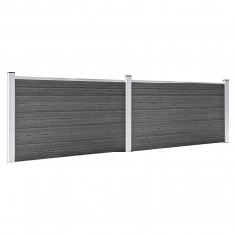 Acquista Set Pannelli di Recinzione in WPC 353x105 cm Nero con riferimento GHV-3070447 della ditta GARDENHOME