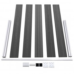 Acquista Set Pannelli di Recinzione in WPC 353x105 cm Nero con riferimento GHV-3070447 della ditta GARDENHOME