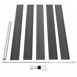 Acquista Set Pannelli di Recinzione in WPC 353x105 cm Nero con riferimento GHV-3070447 della ditta GARDENHOME