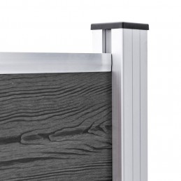 Acquista Set Pannelli di Recinzione in WPC 353x105 cm Nero con riferimento GHV-3070447 della ditta GARDENHOME