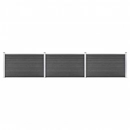 Acquista Set Pannelli di Recinzione in WPC 526x105 cm Nero con riferimento GHV-3070448 della ditta GARDENHOME