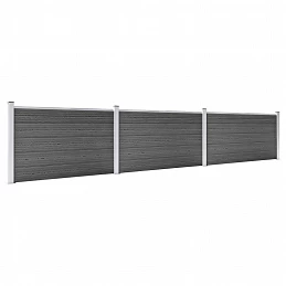 Acquista Set Pannelli di Recinzione in WPC 526x105 cm Nero con riferimento GHV-3070448 della ditta GARDENHOME
