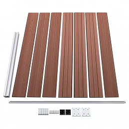 Acquista Set Pannello di Recinzione in WPC 353x146 cm Marrone con riferimento GHV-3070451 della ditta GARDENHOME