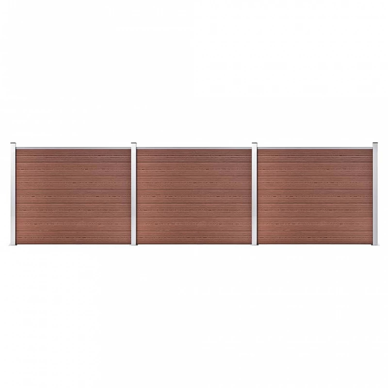 Acquista Set Pannello di Recinzione in WPC 526x146 cm Marrone con riferimento GHV-3070452 della ditta GARDENHOME