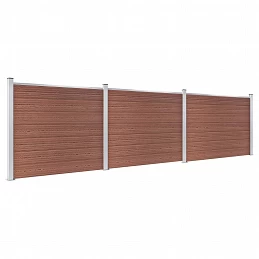 Acquista Set Pannello di Recinzione in WPC 526x146 cm Marrone con riferimento GHV-3070452 della ditta GARDENHOME