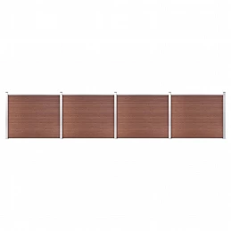 Acquista Set Pannelli di Recinzione in WPC 699x146 cm Marrone con riferimento GHV-3070453 della ditta GARDENHOME