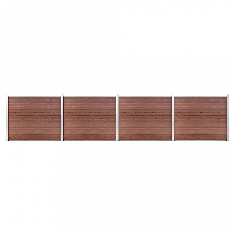 Acquista Set Pannelli di Recinzione in WPC 699x146 cm Marrone con riferimento GHV-3070453 della ditta GARDENHOME