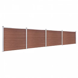 Acquista Set Pannelli di Recinzione in WPC 699x146 cm Marrone con riferimento GHV-3070453 della ditta GARDENHOME