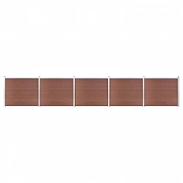 Acquista Set Pannelli di Recinzione in WPC 872x146 cm Marrone con riferimento GHV-3070454 della ditta GARDENHOME