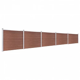 Acquista Set Pannelli di Recinzione in WPC 872x146 cm Marrone con riferimento GHV-3070454 della ditta GARDENHOME