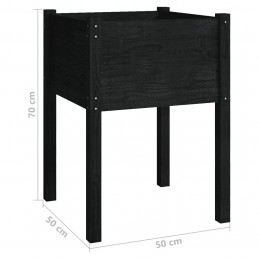 Acquista Fioriera da Giardino Nera 50x50x70 cm Legno Massello di Pino con riferimento GHV-810807 della ditta GARDENHOME