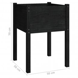 Acquista Fioriere da Giardino 2 pz Nere 50x50x70 cm in Massello di Pino con riferimento GHV-810808 della ditta GARDENHOME