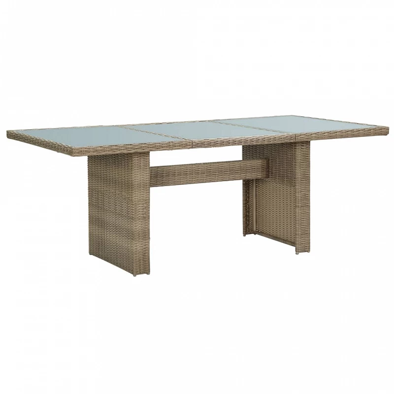 Acquista Tavolo da Giardino Marrone 200x100x74 cm in Vetro e Polyrattan con riferimento GHV-310142 della ditta GARDENHOME