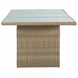 Acquista Tavolo da Giardino Marrone 200x100x74 cm in Vetro e Polyrattan con riferimento GHV-310142 della ditta GARDENHOME