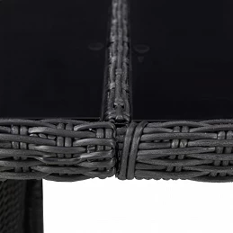 Acquista Tavolo da Giardino Nero 200x100x74 cm in Vetro e Polyrattan con riferimento GHV-310145 della ditta GARDENHOME