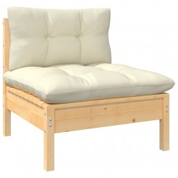 Acquista Set Divani da Giardino 3 pz con Cuscini Crema Massello di Pino con riferimento GHV-806670 della ditta GARDENHOME