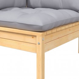 Acquista Set Divani da Giardino 3 pz con Cuscini Grigi Massello di Pino con riferimento GHV-806675 della ditta GARDENHOME