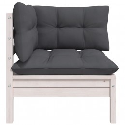 Acquista Set Divani da Giardino 3 pz con Cuscini Bianco in Massello Pino con riferimento GHV-806677 della ditta GARDENHOME