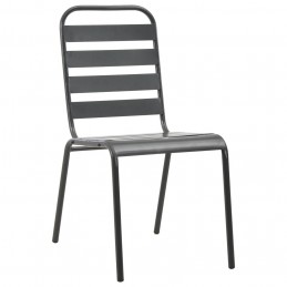 Acquista Sedie da Esterno 4 pz Design a Doghe in Acciaio Grigio Scuro con riferimento GHV-310155 della ditta GARDENHOME