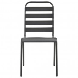 Acquista Sedie da Esterno 4 pz Design a Doghe in Acciaio Grigio Scuro con riferimento GHV-310155 della ditta GARDENHOME