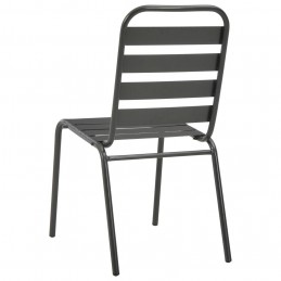 Acquista Sedie da Esterno 4 pz Design a Doghe in Acciaio Grigio Scuro con riferimento GHV-310155 della ditta GARDENHOME