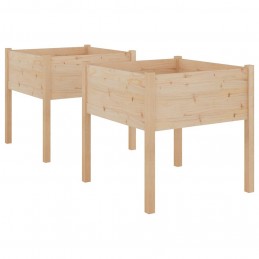 Acquista Fioriere da Giardino 2 pz 70x70x70 cm in Legno Massello di Pino con riferimento GHV-810810 della ditta GARDENHOME