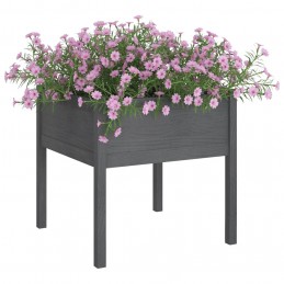 Acquista Fioriere da Giardino 2 pz Grigie 70x70x70 cm in Legno di Pino con riferimento GHV-810814 della ditta GARDENHOME