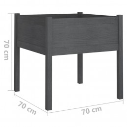 Acquista Fioriere da Giardino 2 pz Grigie 70x70x70 cm in Legno di Pino con riferimento GHV-810814 della ditta GARDENHOME