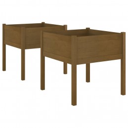 Acquista Fioriere da Giardino 2 pz Miele 70x70x70 cm in Massello di Pino con riferimento GHV-810816 della ditta GARDENHOME