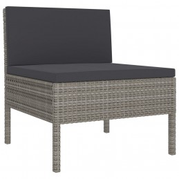 Acquista Sedie da Giardino 3 pz con Cuscini in Polyrattan Grigio con riferimento GHV-310192 della ditta GARDENHOME