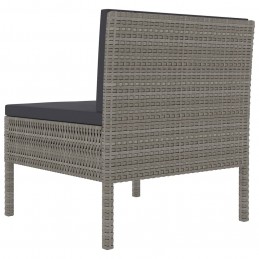 Acquista Sedie da Giardino 3 pz con Cuscini in Polyrattan Grigio con riferimento GHV-310192 della ditta GARDENHOME