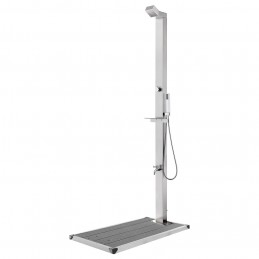 Acquista Doccia da Giardino con Base Grigia 225 cm in Acciaio Inox con riferimento GHV-3070792 della ditta GARDENHOME