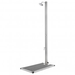 Acquista Doccia da Giardino con Base Grigia 220 cm in Acciaio Inox con riferimento GHV-3070793 della ditta GARDENHOME