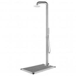 Acquista Doccia da Giardino con Base Grigia 230 cm in Acciaio Inox con riferimento GHV-3070794 della ditta GARDENHOME