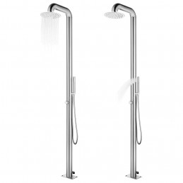 Acquista Doccia da Giardino con Base Grigia 230 cm in Acciaio Inox con riferimento GHV-3070794 della ditta GARDENHOME