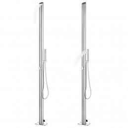 Acquista Doccia da Giardino con Base Grigia 225 cm in Acciaio Inox con riferimento GHV-3070795 della ditta GARDENHOME