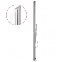 Acquista Doccia da Giardino con Base Grigia 225 cm in Acciaio Inox con riferimento GHV-3070795 della ditta GARDENHOME