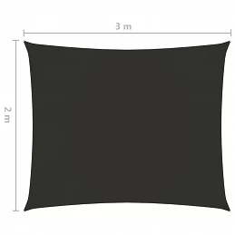 Acquista Parasole a Vela Oxford Rettangolare 2x3 m Antracite con riferimento GHV-135090 della ditta GARDENHOME