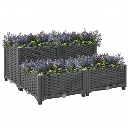 Acquista Fioriera Rialzata 80x80x38 cm in Polipropilene con riferimento GHV-310409 della ditta GARDENHOME