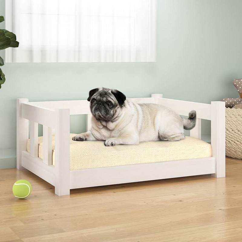 Acquista Cuccia per Cani Bianca 65,5x50,5x28 cm Legno Massello di Pino con riferimento GHV-820188 della ditta GARDENHOME