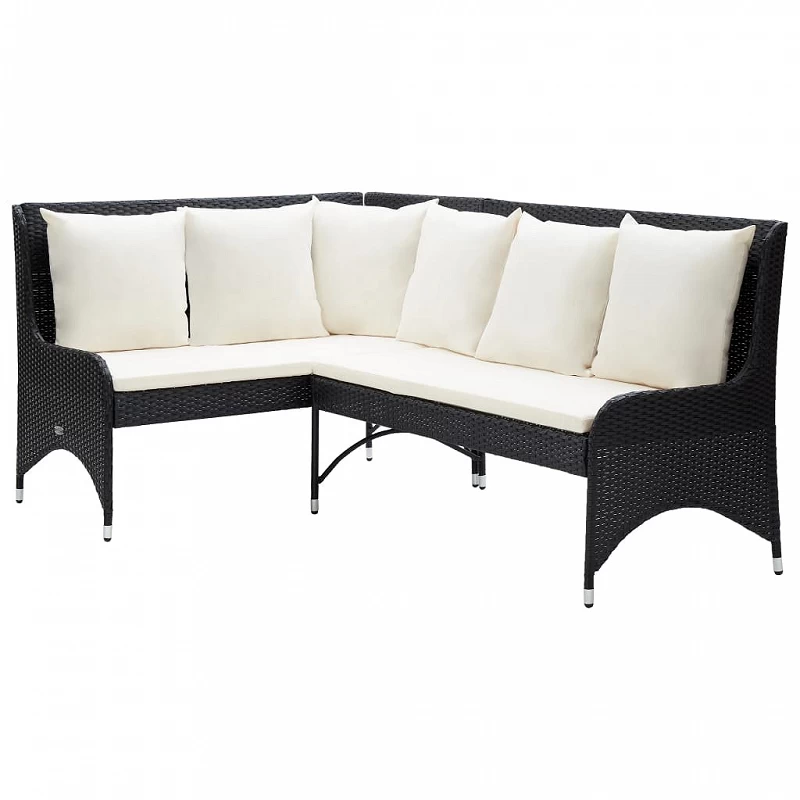Acquista Divani Angolari da Giardino 2 pz in Polyrattan Nero con riferimento GHV-310224 della ditta GARDENHOME