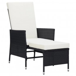 Acquista Sedia da Giardino Reclinabile con Cuscino in Polyrattan Nero con riferimento GHV-310228 della ditta GARDENHOME