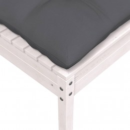 Acquista Sgabello da Giardino con Cuscino Antracite in Massello di Pino con riferimento GHV-806641 della ditta GARDENHOME