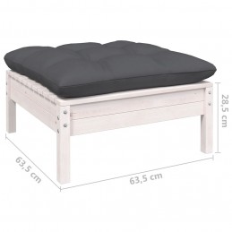 Acquista Sgabello da Giardino con Cuscino Antracite in Massello di Pino con riferimento GHV-806641 della ditta GARDENHOME