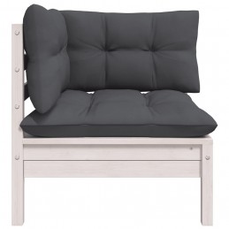 Acquista Divano da Giardino a 2 Posti con Cuscini Bianco Legno di Pino con riferimento GHV-806647 della ditta GARDENHOME