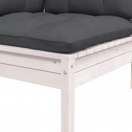 Acquista Divano da Giardino a 2 Posti con Cuscini Bianco Legno di Pino con riferimento GHV-806647 della ditta GARDENHOME