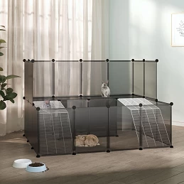 Acquista Gabbia per Piccoli Animali Nera 143x107x93 cm in PP e Acciaio con riferimento GHV-340569 della ditta GARDENHOME