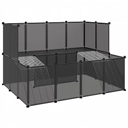 Acquista Gabbia per Piccoli Animali Nera 143x107x93 cm in PP e Acciaio con riferimento GHV-340569 della ditta GARDENHOME