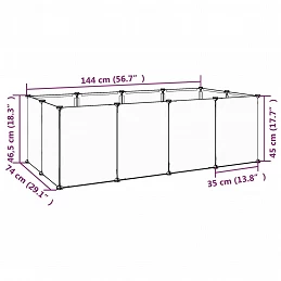 Acquista Gabbia per Piccoli Animali Nera 144x74x46,5 cm in PP e Acciaio con riferimento GHV-340571 della ditta GARDENHOME