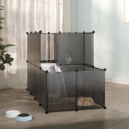 Acquista Gabbia per Piccoli Animali Nera 142x74x93 cm in PP e Acciaio con riferimento GHV-340573 della ditta GARDENHOME